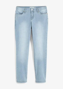 Damen bonprix Kurzgrößen|Bekleidung·Shirts & Tops|Straight Jeans Mid Waist, Stretch