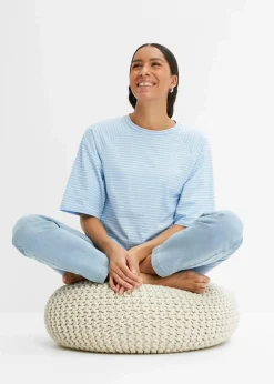 Damen bonprix Kurzgrößen|Bekleidung·Shirts & Tops|Straight Jeans Mid Waist, Stretch