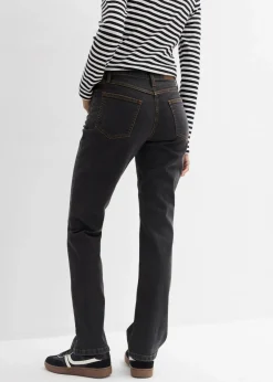 Damen bonprix Kurzgrößen|Jeans|Straight Jeans Mid Waist, Stretch