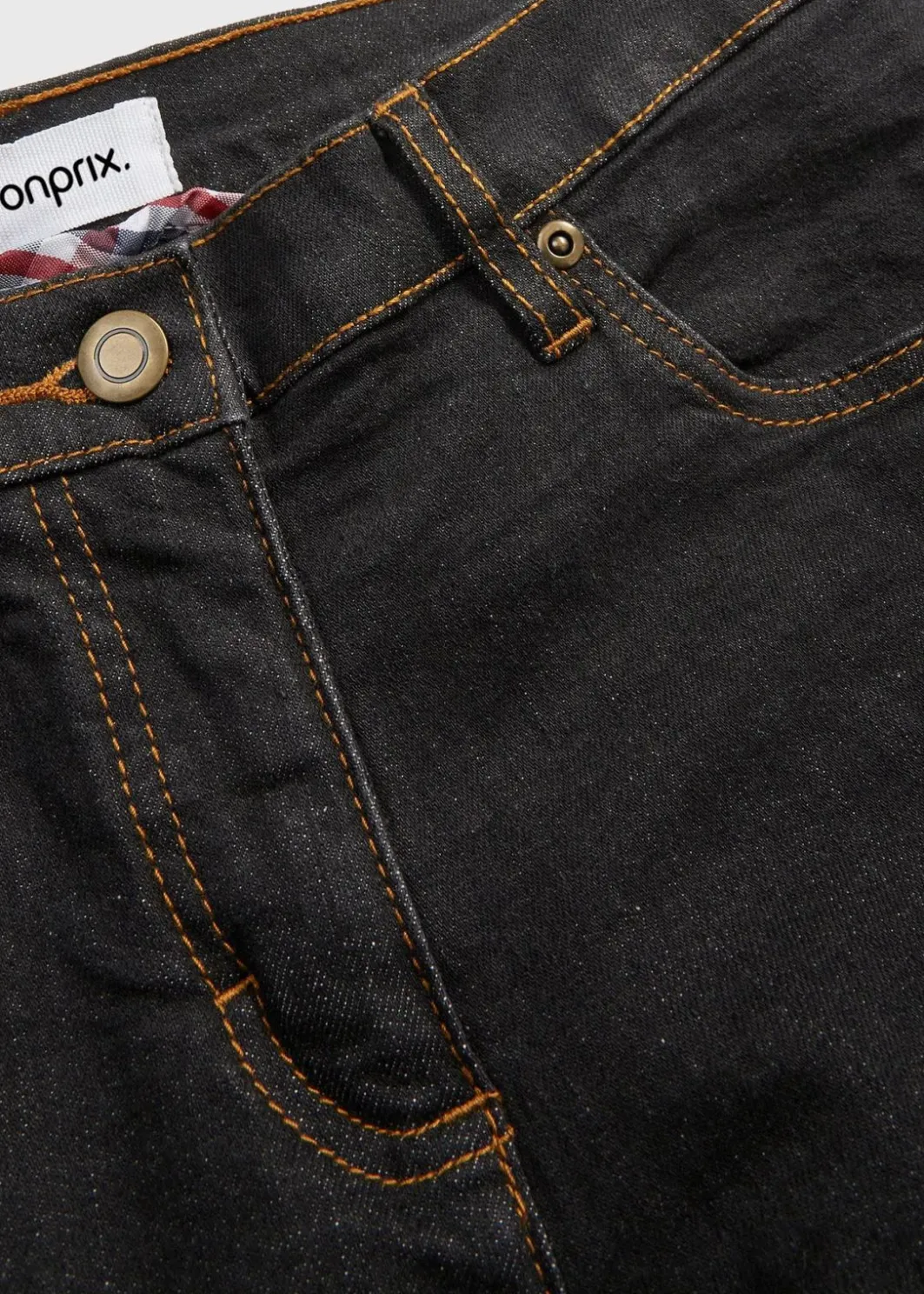Damen bonprix Kurzgrößen|Jeans|Straight Jeans Mid Waist, Stretch