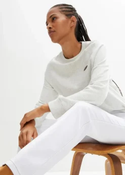 Damen bonprix Jeans|Kurzgrößen|Straight Jeans Mid Waist, Stretch