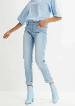 New Straight Jeans Mid Waist, Stretch Damen Jeans|Kurzgrößen