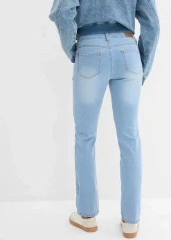 Straight Jeans Mid Waist, Stretch Damen Jeans|Kurzgrößen