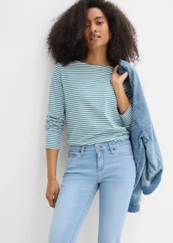 Straight Jeans Mid Waist, Stretch Damen Jeans|Kurzgrößen