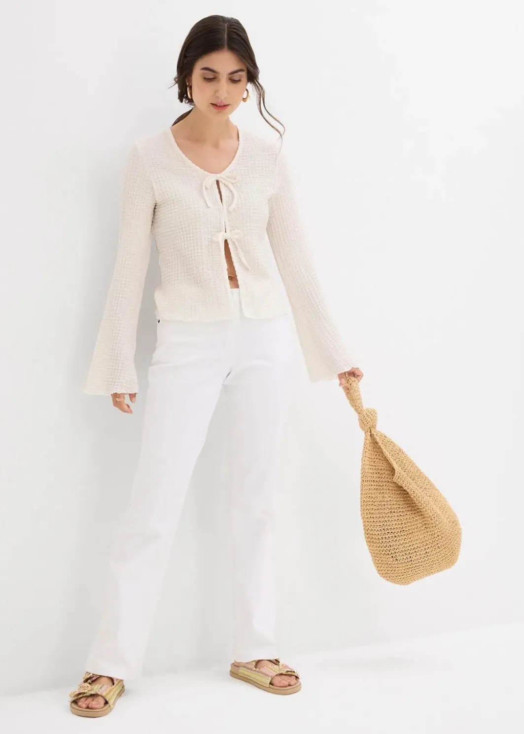 New Straight Jeans Mid Waist, Stretch Damen Kurzgrößen|Jeans