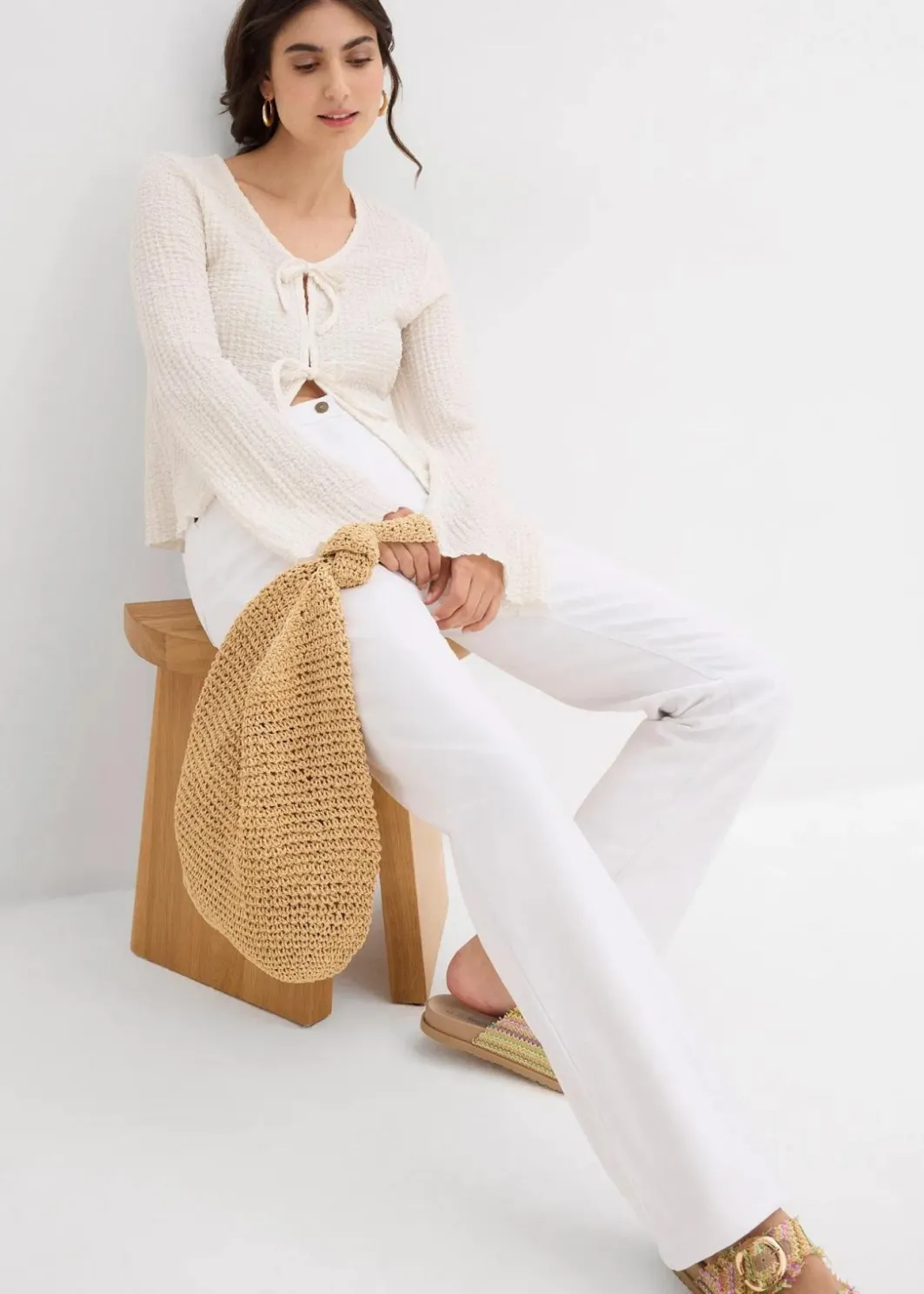 New Straight Jeans Mid Waist, Stretch Damen Kurzgrößen|Jeans
