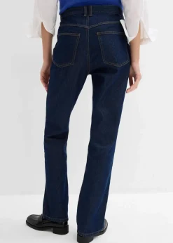Damen bonprix Bekleidung·Shirts & Tops|Nachhaltigere Materialien|Straight-Jeans, High Waist, Long aus Bio-Baumwolle