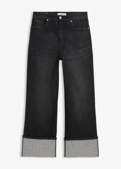 Damen bonprix Bekleidung·Shirts & Tops|Jeans|Straight-Jeans High Waist mit Turn Up