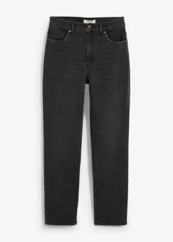 Damen bonprix Jeans|Bekleidung·Shirts & Tops|Straight-Jeans High Waist cropped