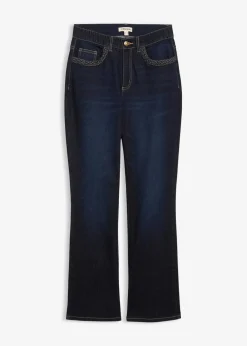 Damen bonprix Bekleidung·Shirts & Tops|Jeans|Straight-Jeans High Waist mit Taschendetails