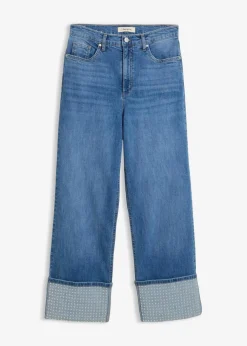 Sale Straight-Jeans High Waist mit Turn Up Damen Jeans|Bekleidung·Shirts & Tops