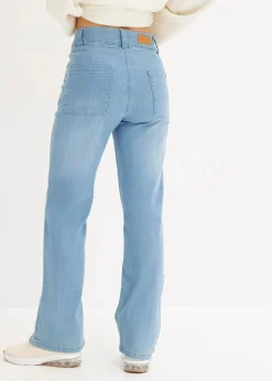 Damen bonprix Jeans|Bekleidung·Shirts & Tops|Straight-Jeans High Waist, Stretch