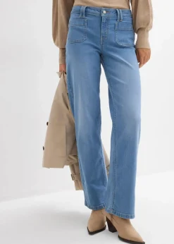 Clearance Straight-Jeans Mid Waist Damen Bekleidung·Shirts & Tops|Jeans