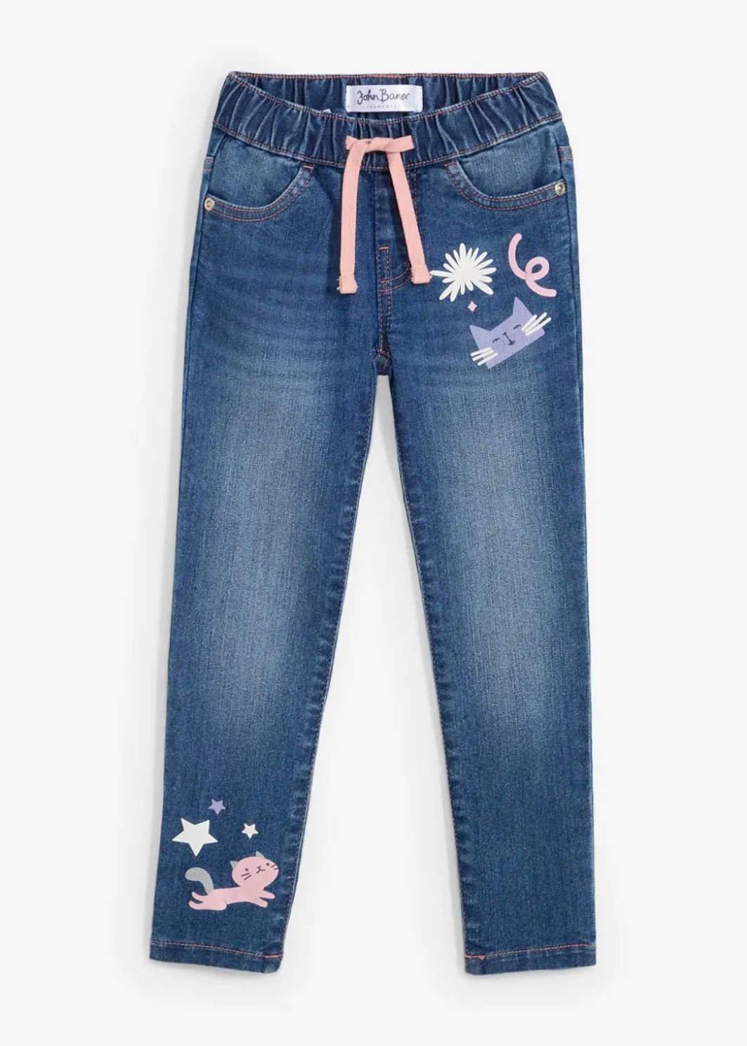 Kinder bonprix Mädchen 2-8 Jahre·Jeans & Hosen|Straight-Jeans Mid Waist