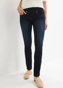 Best Straight-Jeans Mid Waist, Super Stretch mit Bequembund Damen Jeans|Kurzgrößen