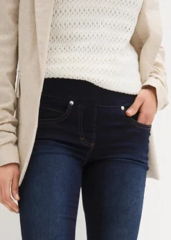 Best Straight-Jeans Mid Waist, Super Stretch mit Bequembund Damen Jeans|Kurzgrößen
