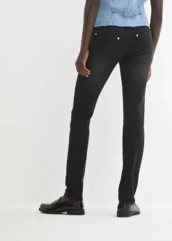 Straight-Jeans Mid Waist, Super Stretch mit Bequembund Damen Jeans|Kurzgrößen