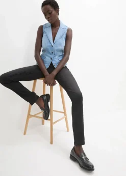 Straight-Jeans Mid Waist, Super Stretch mit Bequembund Damen Jeans|Kurzgrößen