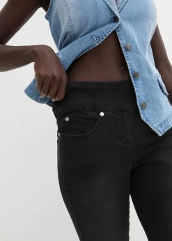 Straight-Jeans Mid Waist, Super Stretch mit Bequembund Damen Jeans|Kurzgrößen