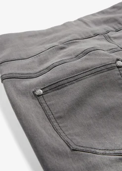 Damen bonprix Kurzgrößen|Bekleidung·Shirts & Tops|Straight-Jeans Mid Waist, Super Stretch mit Bequembund