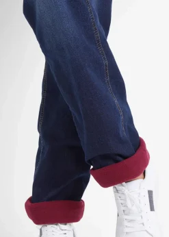 Damen bonprix Kurzgrößen|Bekleidung·Shirts & Tops|Straight-Jeans Mid Waist, Thermo