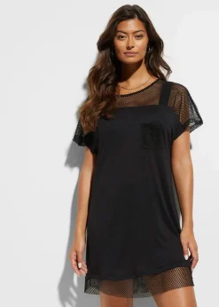 Damen bonprix Strandmode|Bademode·Strandmode|Strand Longshirt aus fließender Viskose