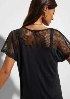 Damen bonprix Strandmode|Bademode·Strandmode|Strand Longshirt aus fließender Viskose