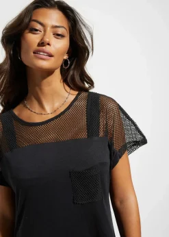 Damen bonprix Strandmode|Bademode·Strandmode|Strand Longshirt aus fließender Viskose