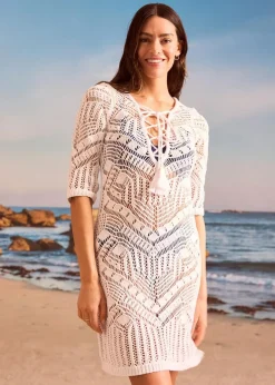 Damen bonprix Strandmode|Kleider|Strand Strickkleid