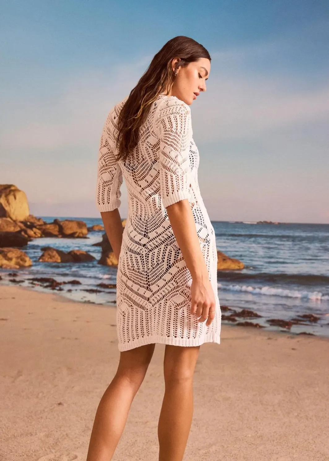 Damen bonprix Strandmode|Kleider|Strand Strickkleid