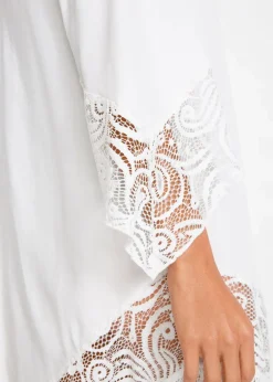 Damen bonprix Nachhaltigere Materialien|Blusen & Tuniken|Strand Tunika mit Spitze aus Viskose
