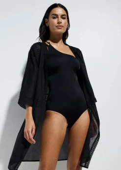 Outlet Strandkimono mit Spitze Damen Strandmode|Bademode·Strandmode