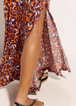 Clearance Strandkleid aus fließender Viskose Damen Strandmode|Bademode·Strandmode