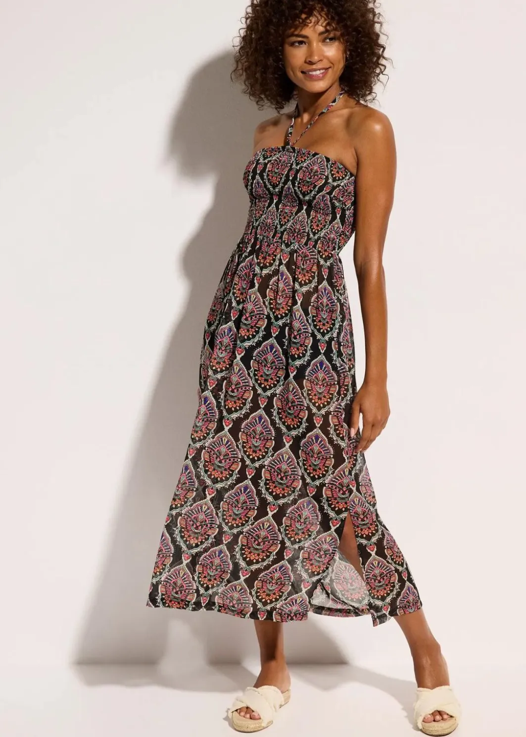 Online Strandkleid aus leichtem Chiffon Damen Strandmode|Bademode·Strandmode