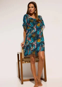 Discount Strandtunika aus leichtem Chiffon Damen Strandmode|Bademode·Strandmode