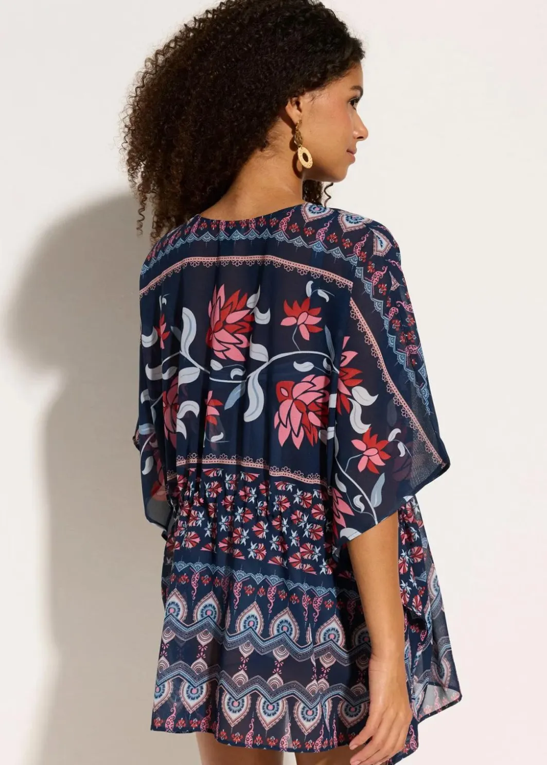 Discount Strandtunika aus leichtem Chiffon Damen Strandmode|Bademode·Strandmode
