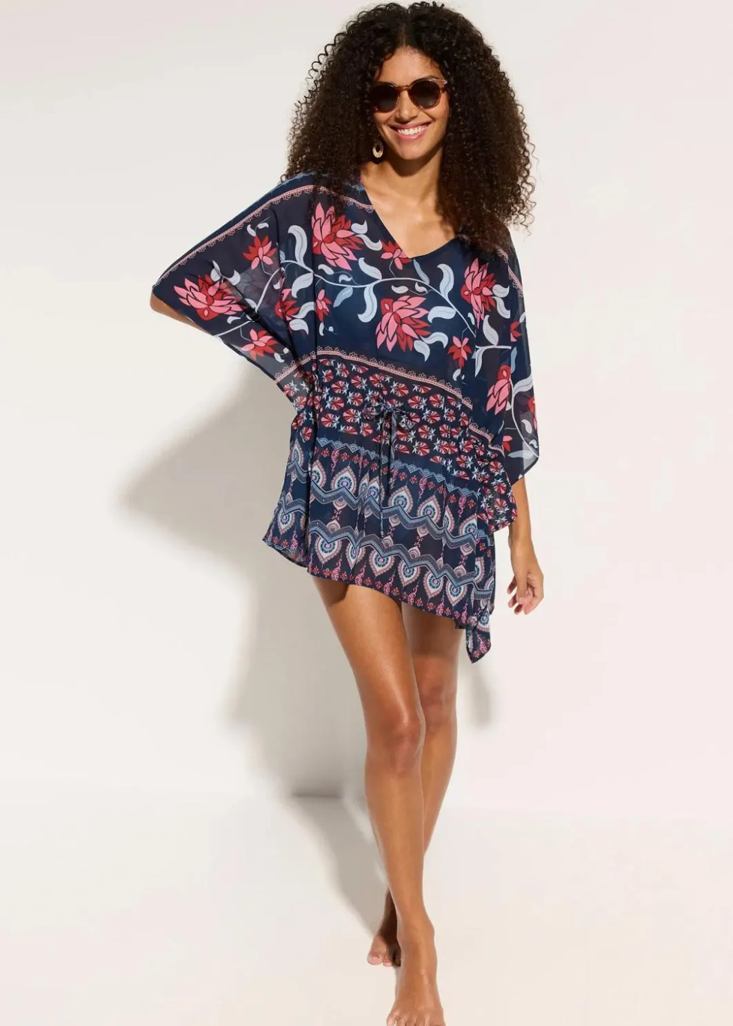 Discount Strandtunika aus leichtem Chiffon Damen Strandmode|Bademode·Strandmode