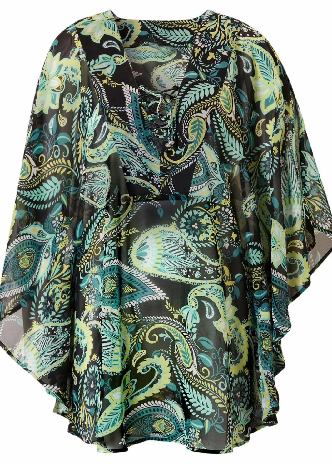 Damen bonprix Strandmode|Bademode·Strandmode|Strandtunika aus leichtem Chiffon