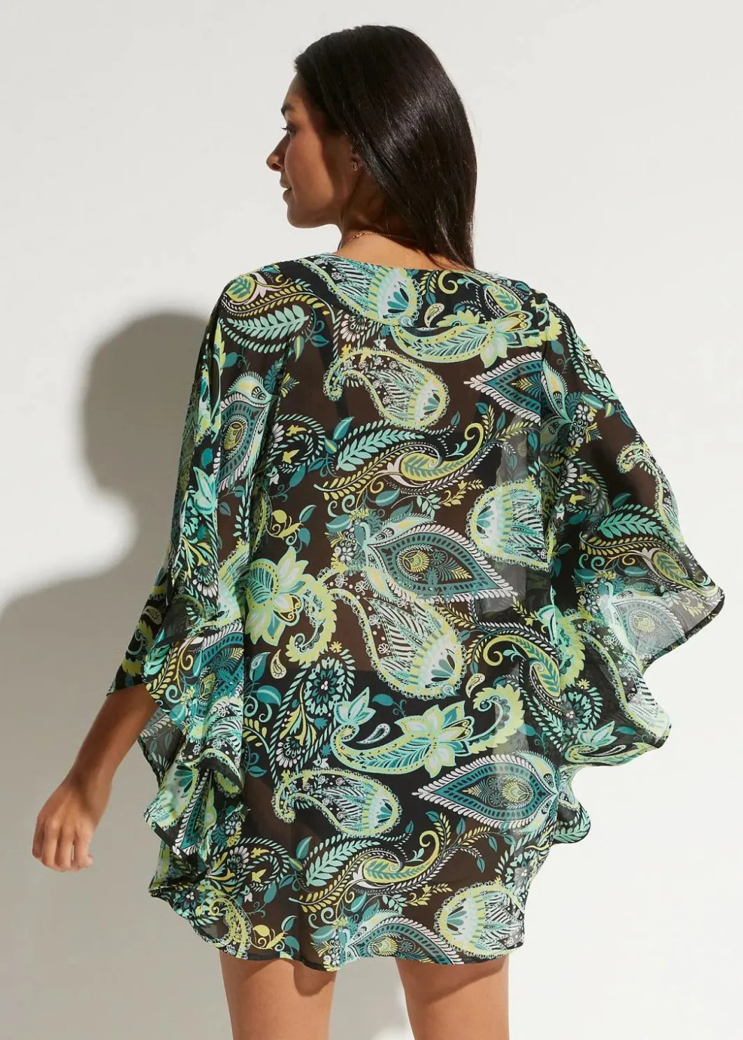 Damen bonprix Strandmode|Bademode·Strandmode|Strandtunika aus leichtem Chiffon