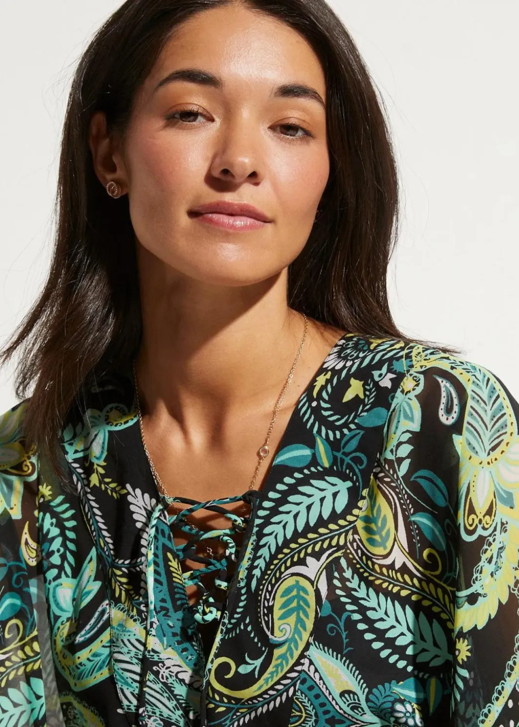 Damen bonprix Strandmode|Bademode·Strandmode|Strandtunika aus leichtem Chiffon