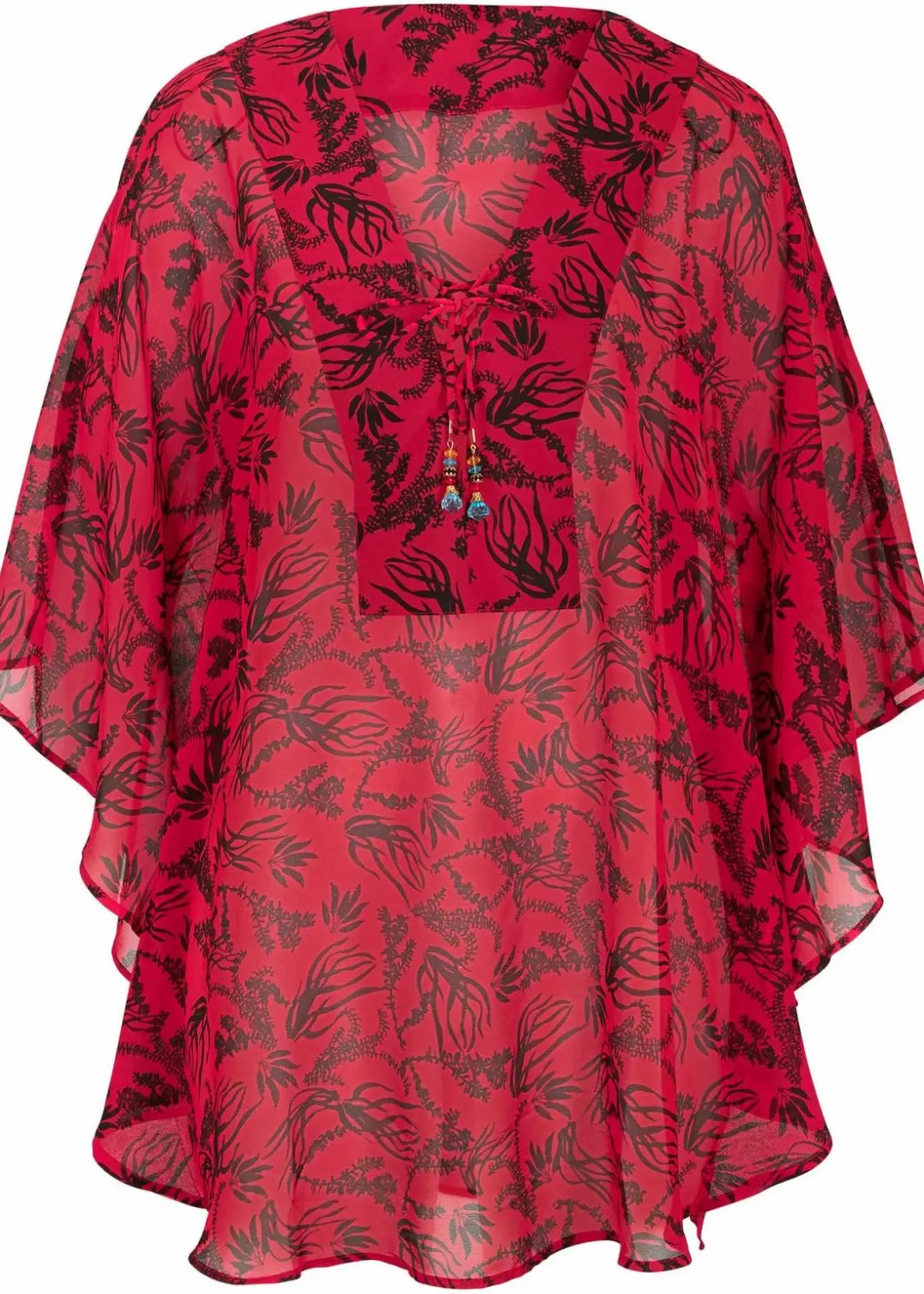 Damen bonprix Strandmode|Bademode·Strandmode|Strandtunika aus leichtem Chiffon