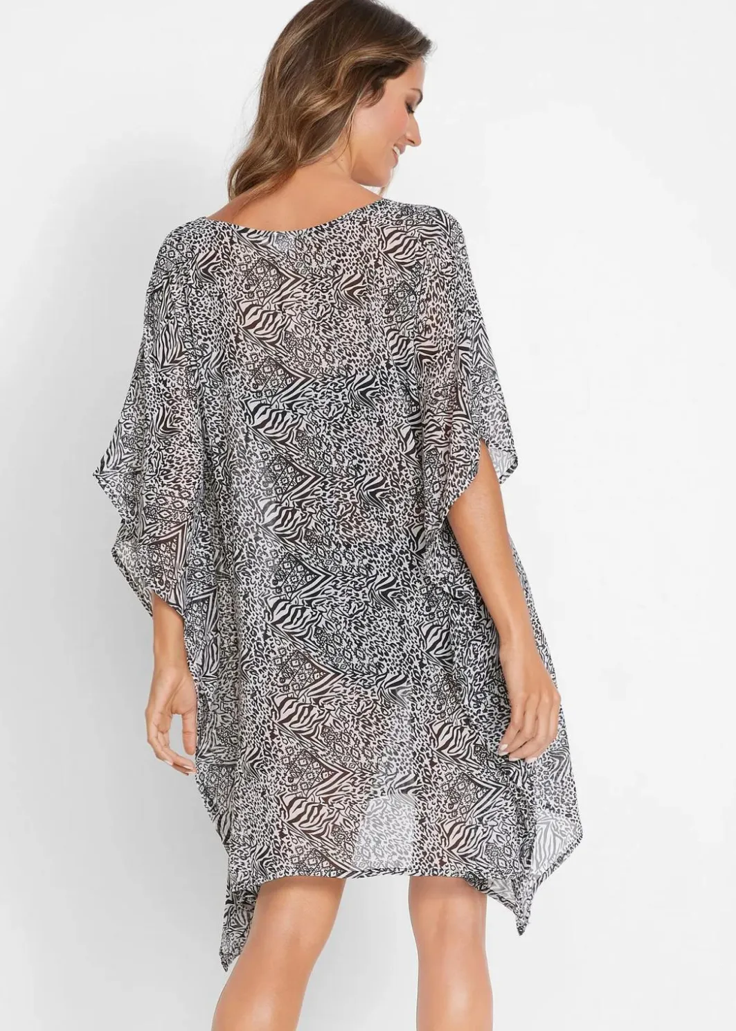 Strandtunika aus leichtem Chiffon Damen Strandmode|Bademode·Strandmode