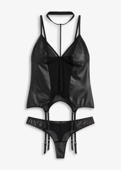 Damen bonprix Wäsche·Corsagen & Negligés|Wäsche·Dessous|Strapstop + String (2-tlg.Set)