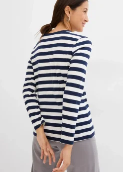 Discount Streifenshirt aus reiner Bio-Baumwolle Damen Shirts & Tops|Basics