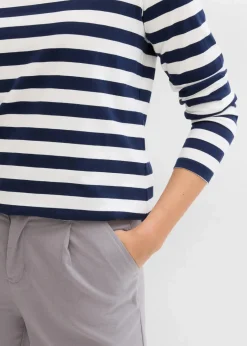 Discount Streifenshirt aus reiner Bio-Baumwolle Damen Shirts & Tops|Basics
