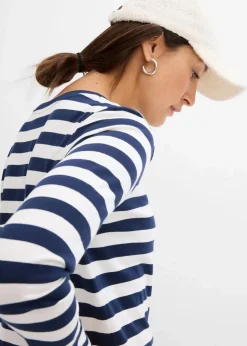 Discount Streifenshirt aus reiner Bio-Baumwolle Damen Shirts & Tops|Basics