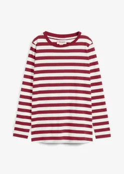 Damen bonprix Shirts & Tops|Basics|Streifenshirt aus reiner Bio-Baumwolle