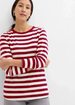 Damen bonprix Shirts & Tops|Basics|Streifenshirt aus reiner Bio-Baumwolle
