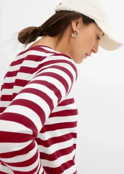 Damen bonprix Shirts & Tops|Basics|Streifenshirt aus reiner Bio-Baumwolle