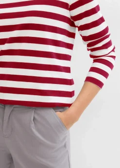 Damen bonprix Shirts & Tops|Basics|Streifenshirt aus reiner Bio-Baumwolle